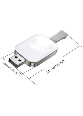 Зарядний пристрій (EWXA-YB02-Z) Essager Wireless charger for smart watch USB white (369881723)