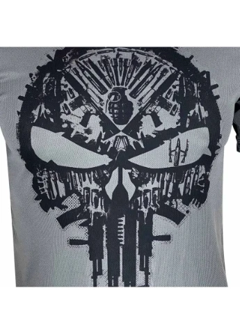 Комбинированная футболка kramatan the punisher tactical design urban No Brand