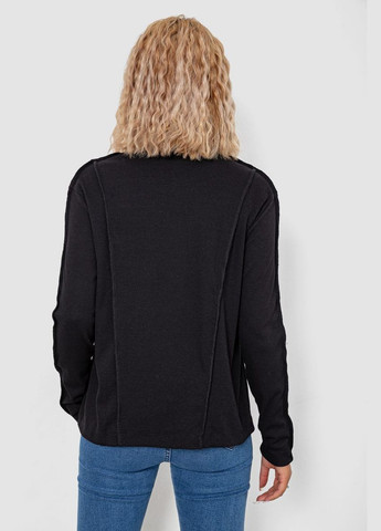 Черный лонгслив женский в рубчик Ager (300775227)