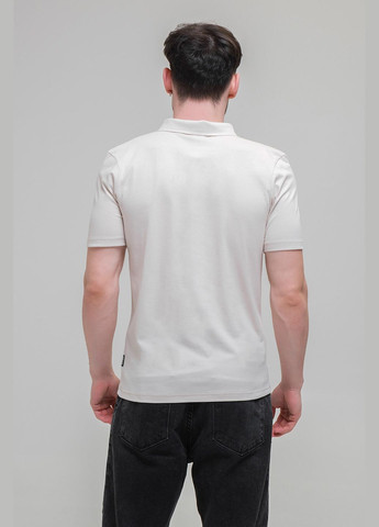 Бежевая футболка polo premium бежевая Garne