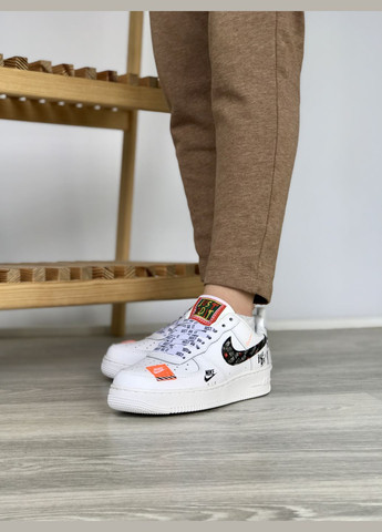 Кроссовки женские Nike Air Force 1 Low Just Do It White | Найк Аир форс 1 низкие белые No Brand белые демисезоны (307397790)
