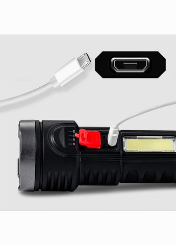 Ліхтар-лампа акумуляторний LED та бічним світлом No Brand L-822 (296108504)