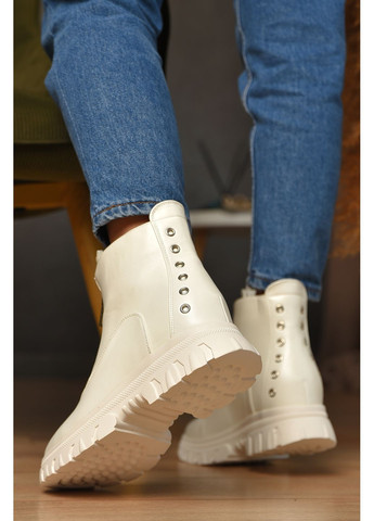 Черевики жіночі демісезонні білого кольору Let's Shop (372113399)