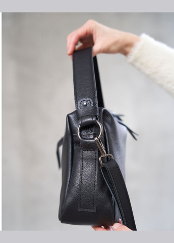 Женская стильная кожаная сумка Фрея черная классическая (znocha-shkrqna-sumka-freq) WeLassie (342199469)