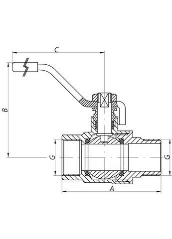 Кран шаровый 1/2" ГШР (KR.215) (KR0037) KOER (315506166)