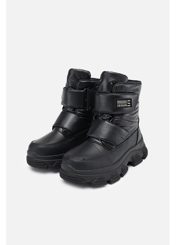 Черные зимние дутики для девочки цвет черный цб-00285238 Kimboo