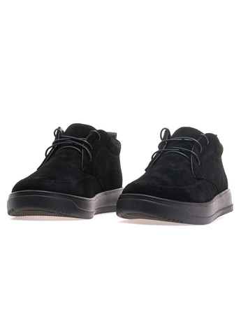 Черные осенние ботинки комфорт мужские 384-4b/black well Ikos