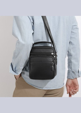 Мужская кожаная барсетка через плечо компактная функциональная с черной ручкой Bx-54551 Bexhill (341309579)