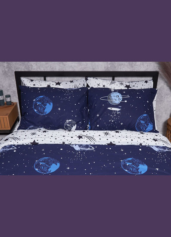 Комплект постельного белья Ranforce Elite «» семейный 160х220х2 наволочки 4х70х70 (MS-820001737) Moon&Star cosmos (285716890)