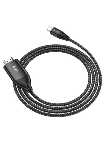 Кабель Type-C to HDMI HOCO UA16 2 м нейлоновая оплетка Metal Gray No Brand (402841757)