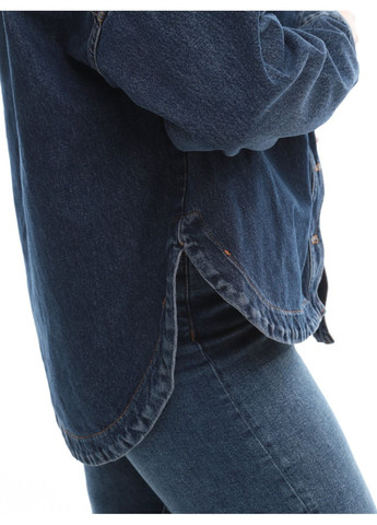 Куртка-рубашка джинсовая женская темно-синяя широкая Cracpot Вільна (302214850)