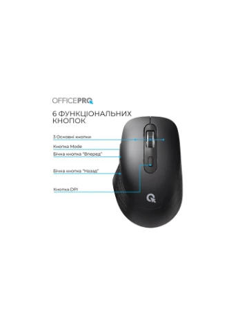 Мишка M265B Wireless/Bluetooth Silent Click Black (M265B) OfficePro (383371430)