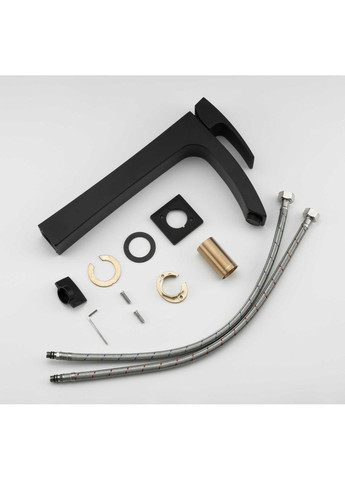 Смеситель для умывальника G1007-16, чорный GAPPO (373267173)