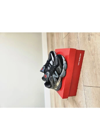 Темно-сірі Осінні кросівки чоловічі і жіночі New Balance 9060 Black Grey | Нью Беланс 9060