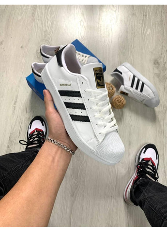 Білі Осінні кросівки чоловічі adidas superstar platform white адідас суперстар No Brand