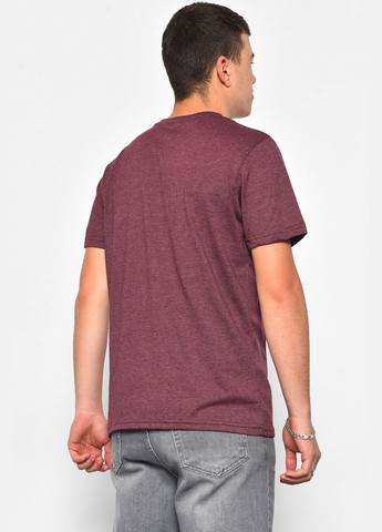 Бордовая футболка мужская полубатальная бордового цвета Let's Shop