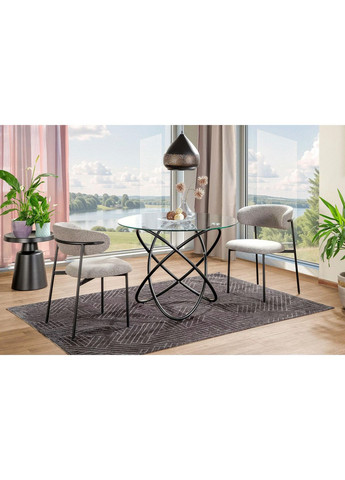 Стіл обідній ORBIT прозорий / чорний д,100 ORBITTCFI100 Signal (372178234)