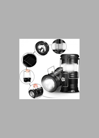 Кемпінгова LED-лампа X-BAIL BL-5800 з ліхтариком і сонячною панеллю No Brand (337350948)