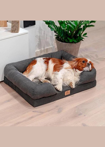 Ортопедичний лежак для собак та котів MemorOne M з ефектом пам'яті сірий 64х52х16.5 см 81065399 Ferplast (268547951)
