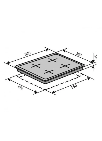 Варочная поверхность HSF640-H2G CEST (WH) Ventolux (396960319)