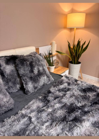 Постільна білизна велюрова трава 4 наволочки Євро Сірий (П4К-velur-travka-002/8) No Brand (308755237)