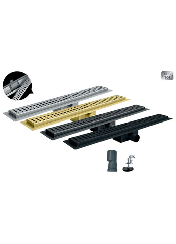 Душовий трап із нержавіючої сталі SUS304 FD35-70x700 (KR3276) KOER (322005332)