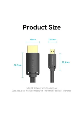 Кабель HDMI M — Micro M, 1.5 м, V2.0 4K 60 Гц 18Gbps HDR Dolby Vention (397098401)