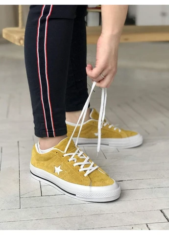 Желтые летние кеды converse low yellow star конверс No Brand