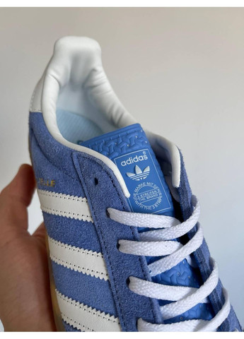 Білі Осінні кросівки чоловічі adidas gazelle indior shoes blue адідас газель No Brand