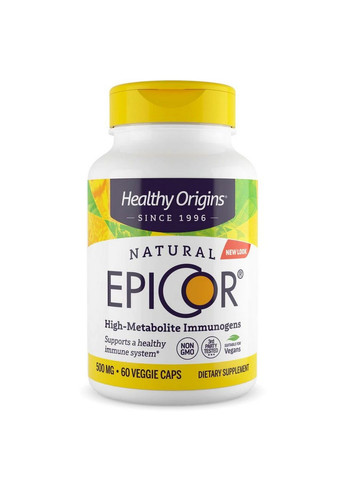 Натуральна добавка EpiCor 500 mg, 60 вегакапсул Healthy Origins (293415716)