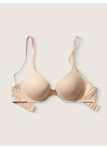Бежевый бюстгальтер с пуш-ап pink wear everywhere push-up bra бежевый 38d(85d) Victoria's Secret