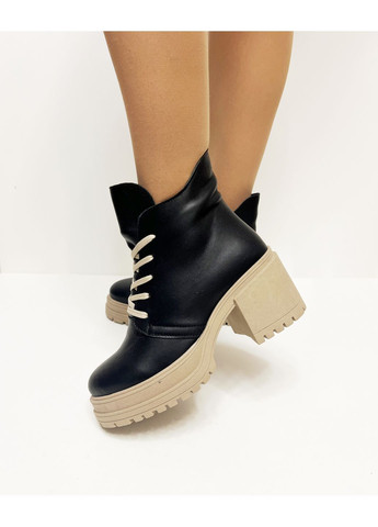 Зимние ботинки женские Mermaid на тракторной подошве, со шнуровкой