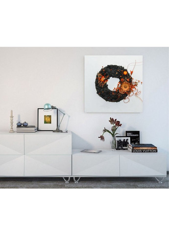 Панно ручної роботи зі стабілізованого моху та рослин Point “Noir Autumn” 40х40 см No Brand (367108548)