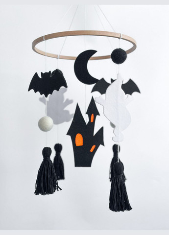 Дитячий мобіль на ліжечко для немовлят ручної роботи WooolyWool «Хеловін» No Brand (342758008)