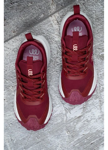 Кросівки жіночі бордові демісезонні 346950 Where Uwear бордові (371882242)