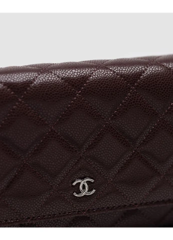 Сумка Chanel Caviar Quilted Wallet on Chain WOC Burgundy Шанель (377509421)