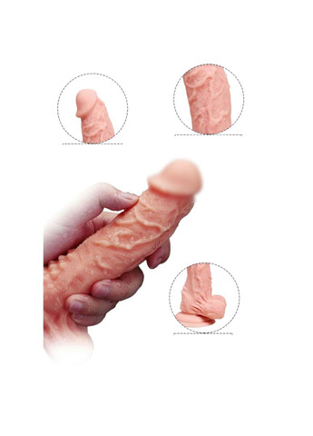 Страпон реалистичный гнущийся кибер-кожа 19 см China (317747540)