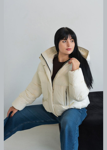 Молочна зимня зимова жіноча куртка SK