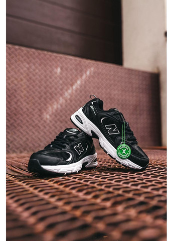 Чорні Осінні кросівки чоловічі new balance 530 black white нью беланс 530 No Brand