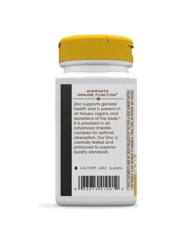 Витамины и минералы Zinc Chelate, 100 капсул Nature's Way (324102333)