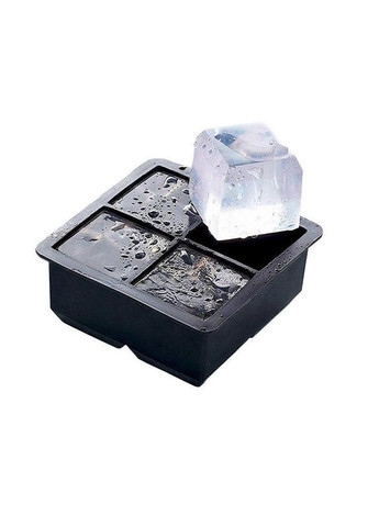 Форма для льоду силіконова ICof 4 комірки з кришкою Лоток для кубиков фигурного льда (R051349) No Brand (330778628)