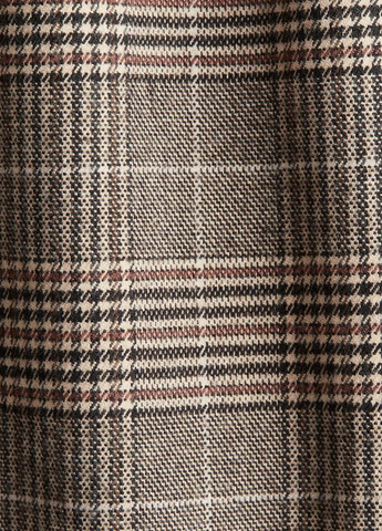 Бежевое деловое платье H&M в клетку