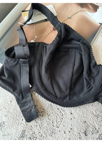 Чёрный лифчик большого размера на чашку f черный Lanny Mode