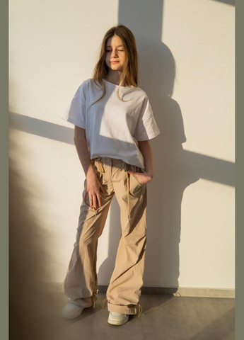 Бежевые коктейльный, спортивные, пляжный, повседневный, кэжуал демисезонные клеш, карго, палаццо брюки IRmAS