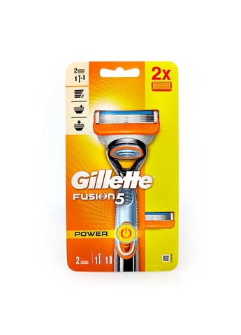 Бритва чоловіча Fusion5 Power (1 станок 2 картриджі 1 батарейка) Gillette (278773600)