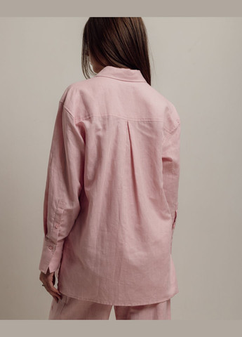 Костюм женский летний розовый лен (рубашка, брюки) Stimma (339602892)