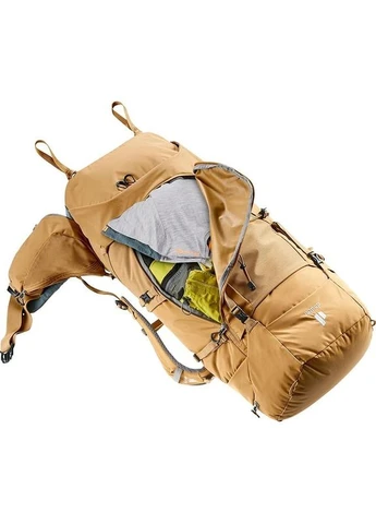Туристический рюкзак Aircontact Core 60+10 Almond-Teal (3350522 6318) Deuter (324611972)
