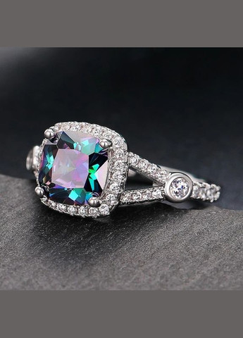 Кольцо женское обручальное украшение в винтажном стиле радужный камень размер 17 Fashion Jewelry (301765043)