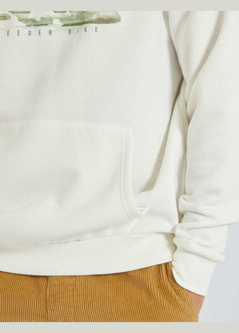 Худи флис,молочный с принтом, Kiabi (306813673)