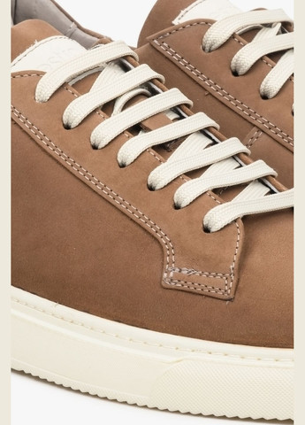 Коричневые кеды низкие, цвет коричневый Estro